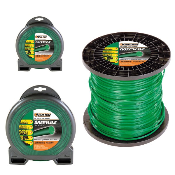Rollo nailon Greenline OleoMac redondo 27 mm X 15 mt