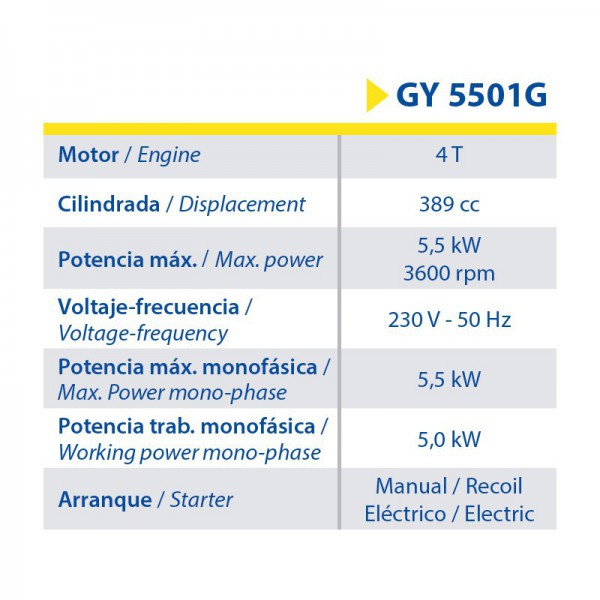 GENERADOR GOODYEAR GY5501GE 2