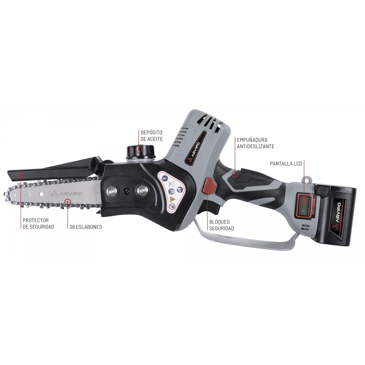 MOTOSIERRA MT 37 ARVIPO BATERIA